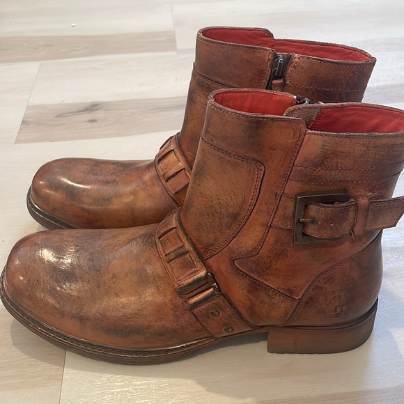 Bed Stu Other - Bed Stu Roan genuine cow leather Brown Ankle Boots with Decorative Strap
